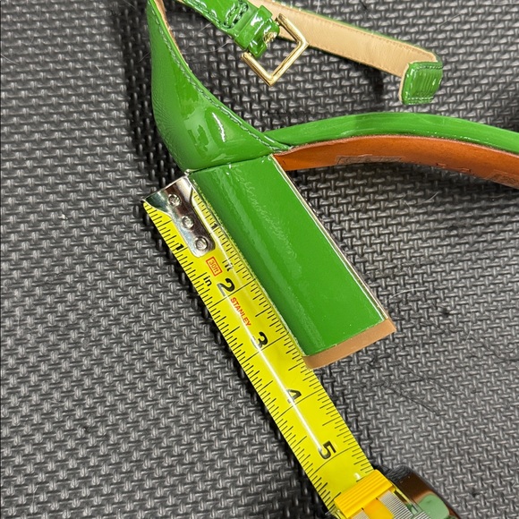 Tory Burch Green Patent Leather Cecile Block Heel - Picture 10 of 10